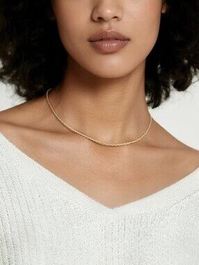 14k Gold Rope Necklace
